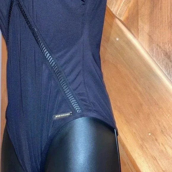 Micheal Kors- Black eyelet Swimsuit- 10 - Picture 6 of 8